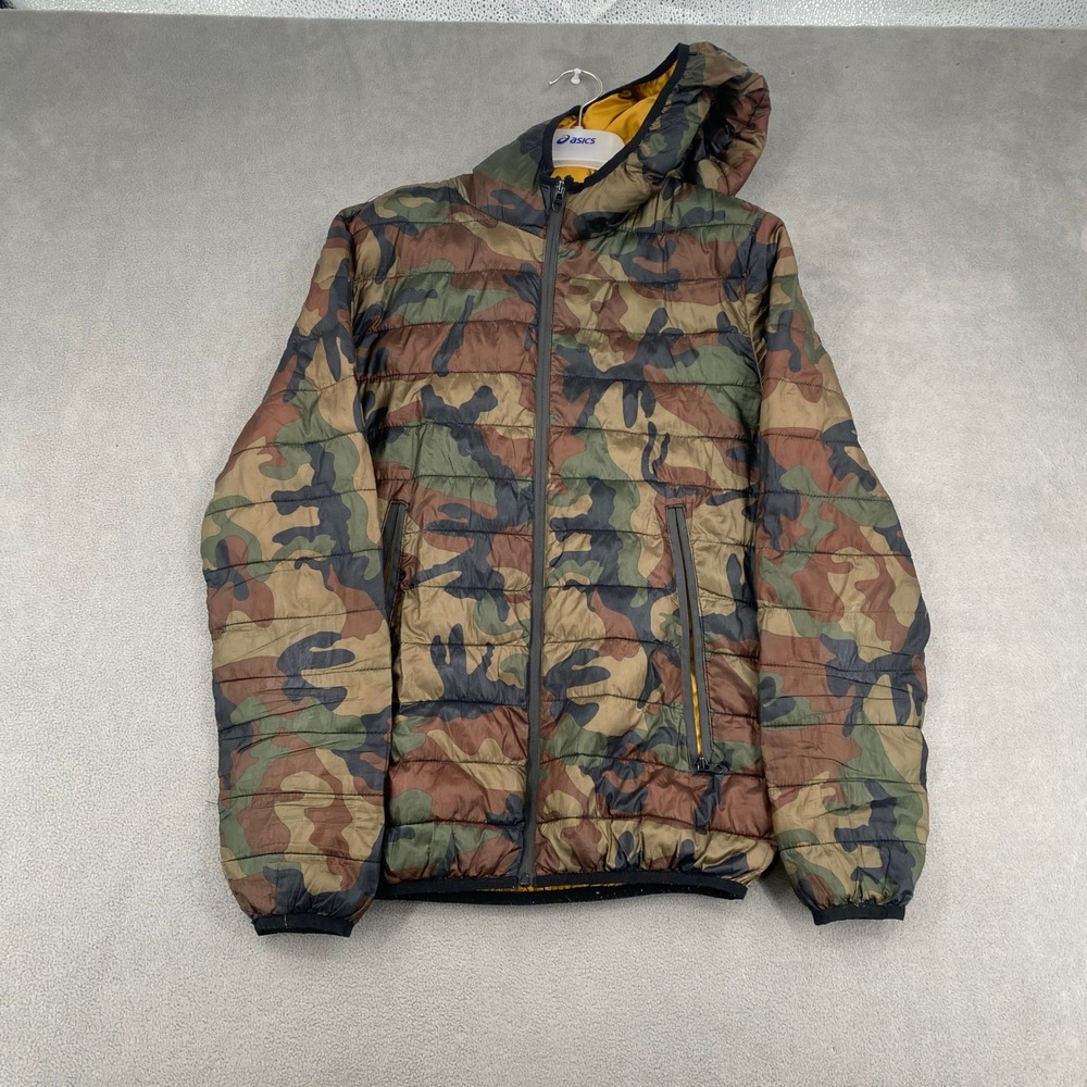 Zara Kids Camo Puffer Jacket Hooded Full Zip Camouflage Coat Size 13/14 164cm